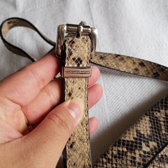 MICHAEL KORS PYTHON CROSSBODY PURSE - Picture 2 of 8